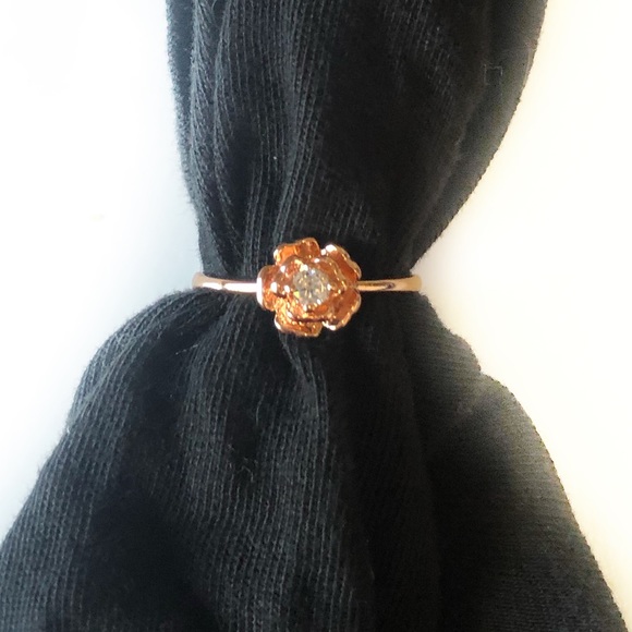 NEW SIZE 8 CZ ROSE RING - Picture 3 of 5